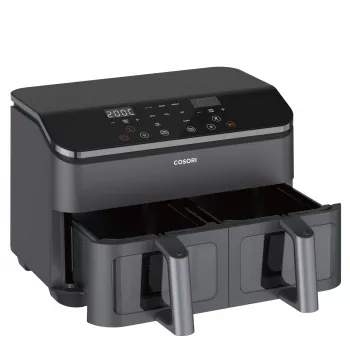 Cosori Dual Basket Chef Edition Double 8.5 L Stand-alone 1750 W Hot air fryer Black, Silver