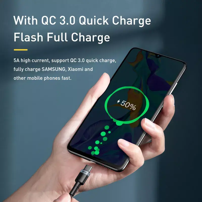 Baseus Cafule USB cable USB 2.0 2 m USB C Black
