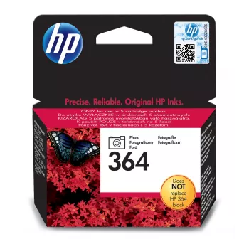 HP 364 Photo Original Ink Cartridge, Standard Yield, Photo black, Dye-based ink, 1 pc(s), 130 pages