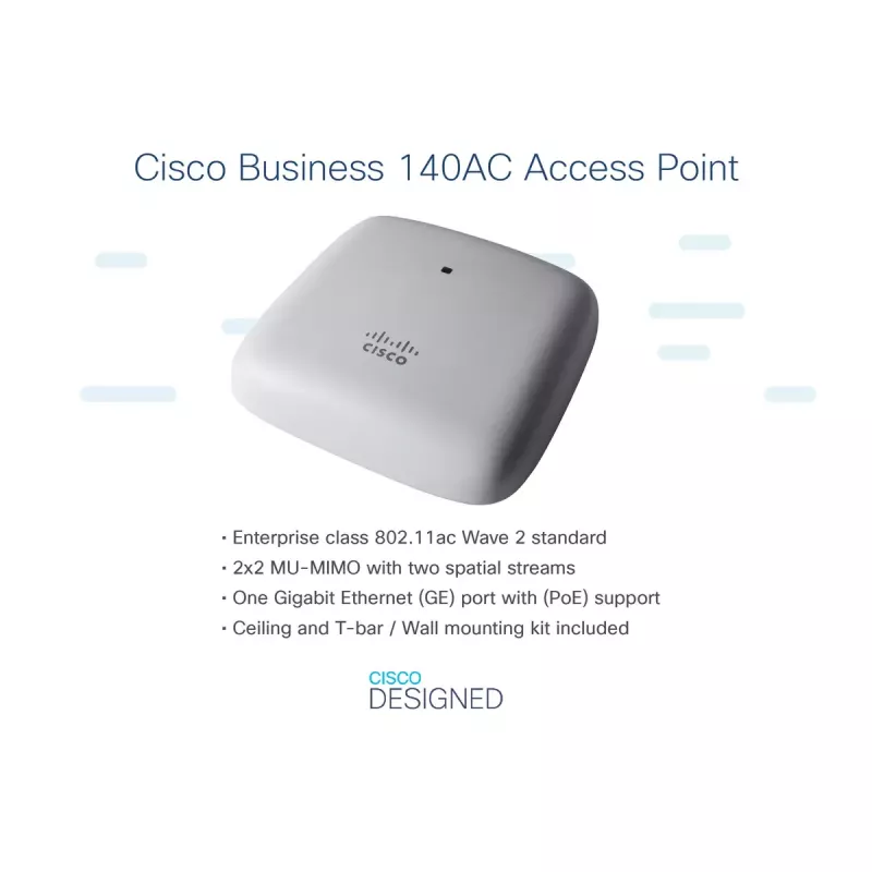 Access Point Cisco Business 140AC 2.4GHz 5GHz 802.11ac