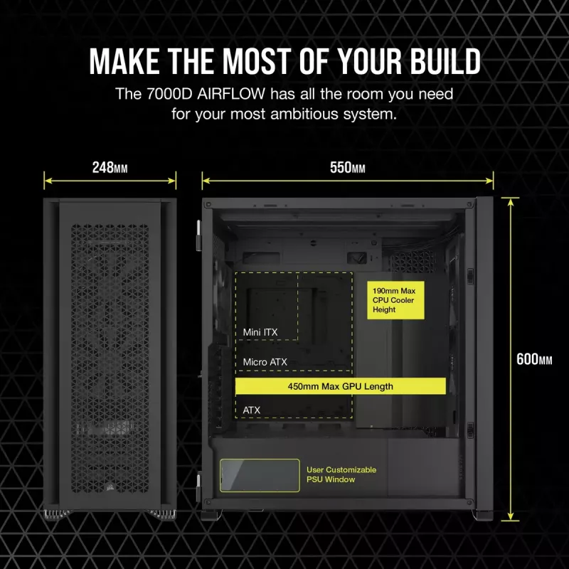 PC Case Corsair 7000D Airflow Full Tower Black