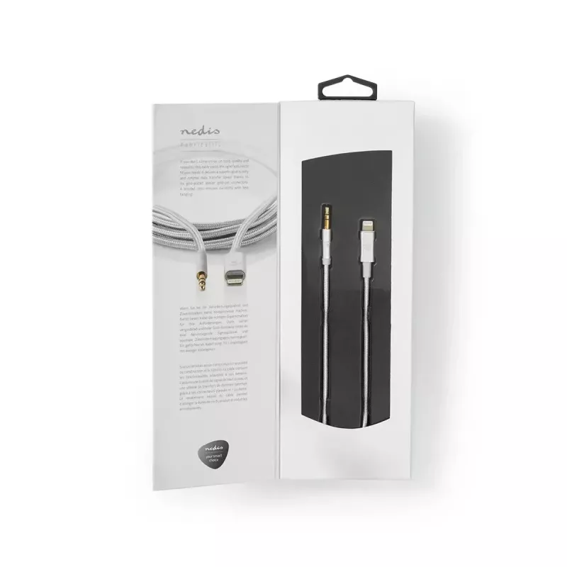 Nedis CCTB39940AL10 Lightning Cable 1m Aluminium 3.5mm Connector