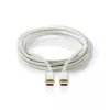 USB cable Nedis CCTB60800AL20 USB 2.0 2 m USB C Silver