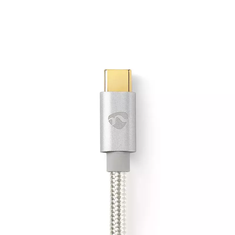 USB cable Nedis CCTB60800AL20 USB 2.0 2 m USB C Silver