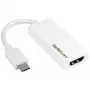 StarTech.com USB-C to HDMI Adapter - White - 4K 60Hz, USB Type-C, HDMI output, 3840 x 2160 pixels