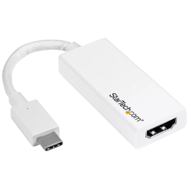 StarTech.com USB-C to HDMI Adapter - White - 4K 60Hz, USB Type-C, HDMI output, 3840 x 2160 pixels