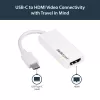 StarTech.com USB-C to HDMI Adapter - White - 4K 60Hz, USB Type-C, HDMI output, 3840 x 2160 pixels