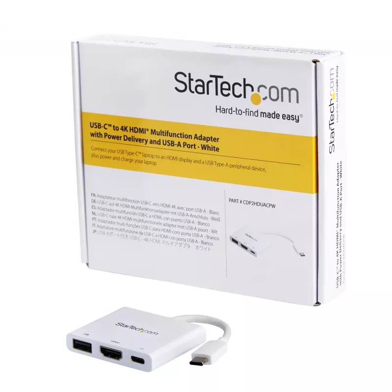 StarTech.com USB-C Multiport Adapter with HDMI - USB 3.0 Port - 60W PD - White