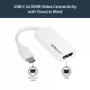 StarTech.com USB-C to HDMI Adapter with 4K 30Hz - White, USB Type-C, HDMI output, 3840 x 2160 pixels