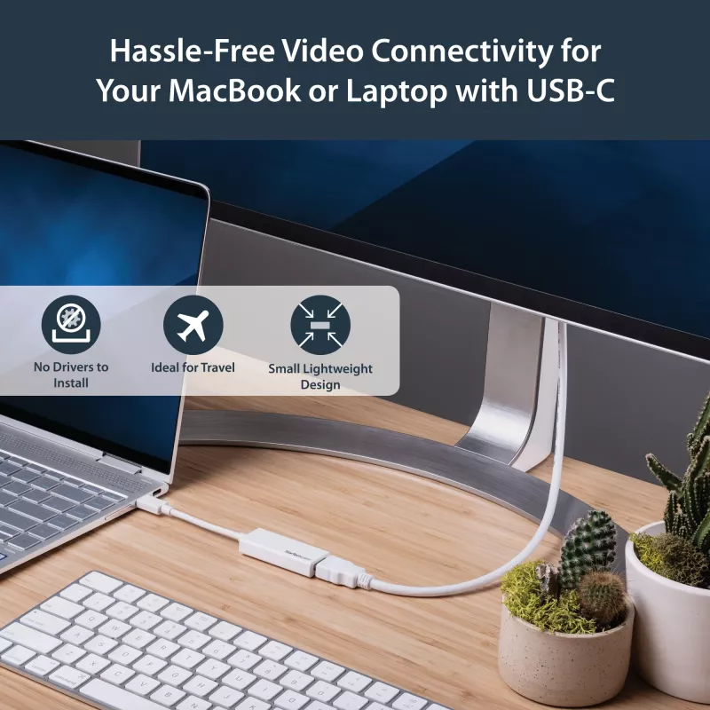 StarTech.com USB-C to HDMI Adapter with 4K 30Hz - White, USB Type-C, HDMI output, 3840 x 2160 pixels