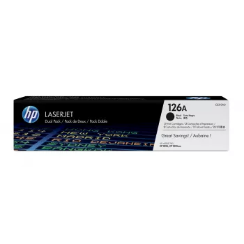 HP 126A 2-pack Black Original LaserJet Toner Cartridges, 2400 pages, Black, 2 pc(s)