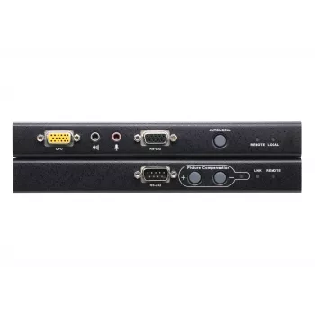 ATEN USB VGA KVM Extender with Audio and RS-232 (200m), Transmitter & receiver, Wired, 200 m, Cat5, 1920 x 1200 pixels, Push-buttons