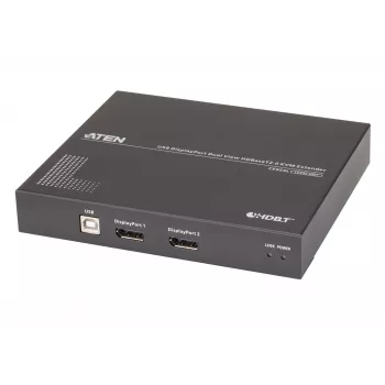 ATEN USB DisplayPort Dual View HDBaseT™ 2.0 KVM Extender (4K@100m for Single View)