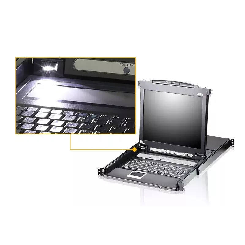 KVM switch ATEN CL5708M Rack mounting Black 1U 17 inch LCD