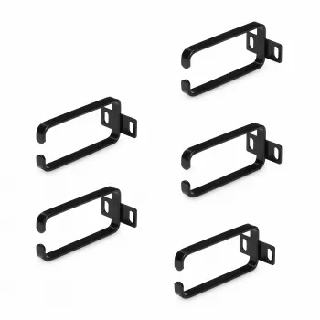 StarTech.com 5-Pack 1U Vertical Cable Management D-Ring Hooks, Cable Manager For 19 inch Server Racks/Cabinets, Network Rack Wire Organizers, Cable Guide Rings
