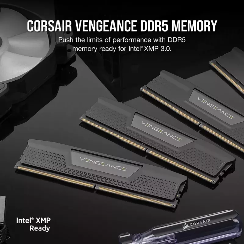 Corsair DDR5 48GB PC 6000 CL30 CORSAIR KIT (2x24GB) VENGEANCE black retail - 48 GB