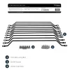 StarTech.com Horizontal Cable Lacing Bars with 4 in. Offset for Racks - 10 Pack