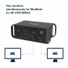 Docking station CANYON CNS-HDS95ST — USB-C (USB 3.2 Gen 2) docking with 2× HDMI, 2× USB 3.2 Gen1, 2× USB 2.0, Gigabit Ethernet, 100W, aluminium, black