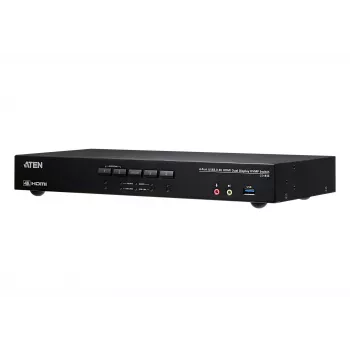 ATEN 4-Port USB 3.0 4K HDMI Dual Display KVMP™ Switch, 4096 x 2160 pixels, 4K Ultra HD, 4.42 W, Black
