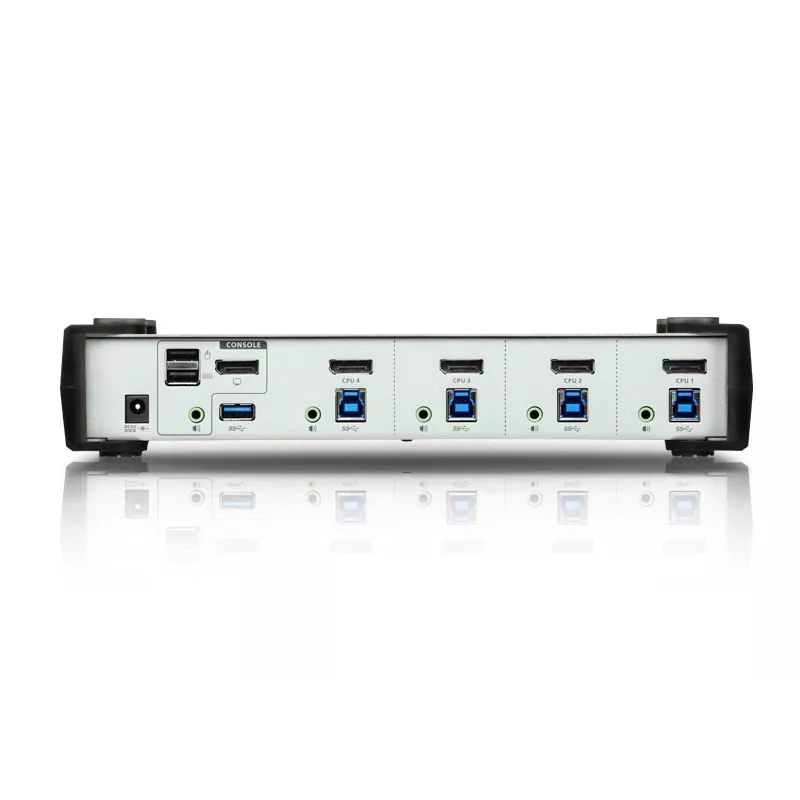 ATEN 4-Port USB 3.1 Gen 1 DisplayPort 1.1 KVMP™ Switch with Speaker (KVM cables included)