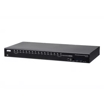 ATEN 16-Port USB 3.0 4K DisplayPort KVM Switch, 4096 x 2160 pixels, 4K Ultra HD, 26.66 W, Black