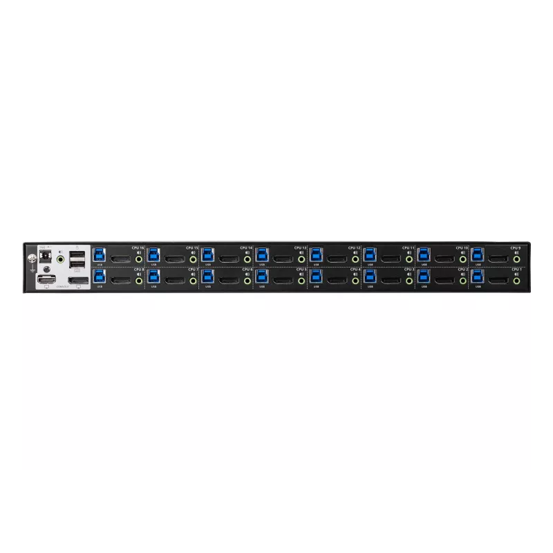 ATEN 16-Port USB 3.0 4K DisplayPort KVM Switch, 4096 x 2160 pixels, 4K Ultra HD, 26.66 W, Black