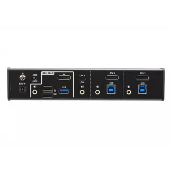 ATEN 3-Port USB-C DisplayPort Hybrid KVMP™ Switch, 4096 x 2160 pixels, 4K Ultra HD, 5.78 W, Black