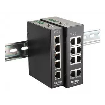 D-Link 8-Port Unmanaged Industrial Switch with 8 x 10/100 BaseT(X) ports