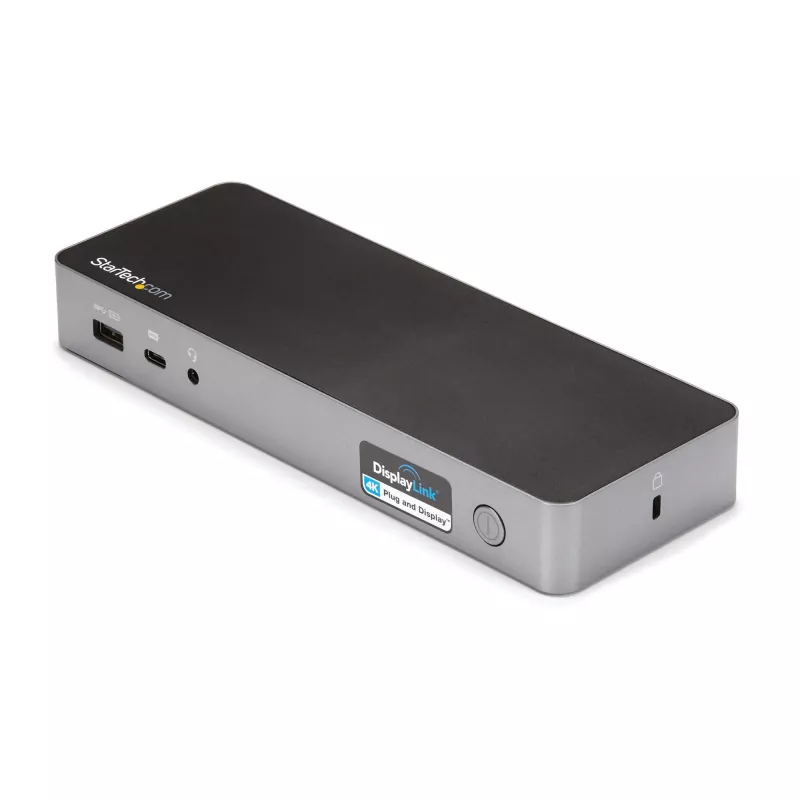 StarTech.com Universal Laptop Docking Station, Hybrid USB-C & USB-A Dock, Dual 4K DP & HDMI, 60W PD, Mac / Windows / Chrome OS, 4x USB 5Gbps Hub, GbE