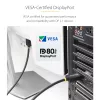 StarTech.com 1m DisplayPort 2.1 Cable, VESA Certified DP80 DisplayPort Cable w/UHBR20/HDR/DSC 1.2a/HDCP 2.2, 16K/8K 60Hz, 4K 240Hz, 80Gbps, DP 2.1 Cable, UHD Monitor Cord, M/M