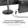 StarTech.com DisplayPort to HDMI Adapter - 4K 60Hz Active DP 1.4 to HDMI 2.0 Video Converter - DP to HDMI Monitor/TV/Display Cable Adapter Dongle - Latching DP Connector