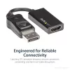 StarTech.com DisplayPort to HDMI Adapter - 4K 60Hz Active DP 1.4 to HDMI 2.0 Video Converter - DP to HDMI Monitor/TV/Display Cable Adapter Dongle - Latching DP Connector