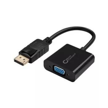Microconnect DPVGA15CM video cable adapter 0.15 m DisplayPort VGA (D-Sub) Black