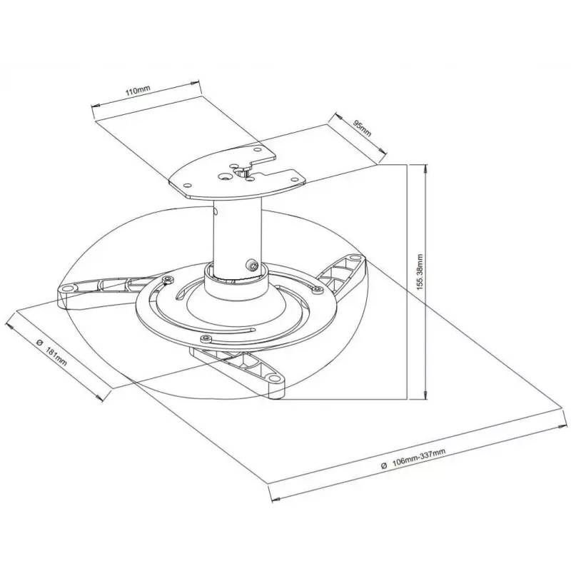 Vivolink VLMC101-H project mount Ceiling White