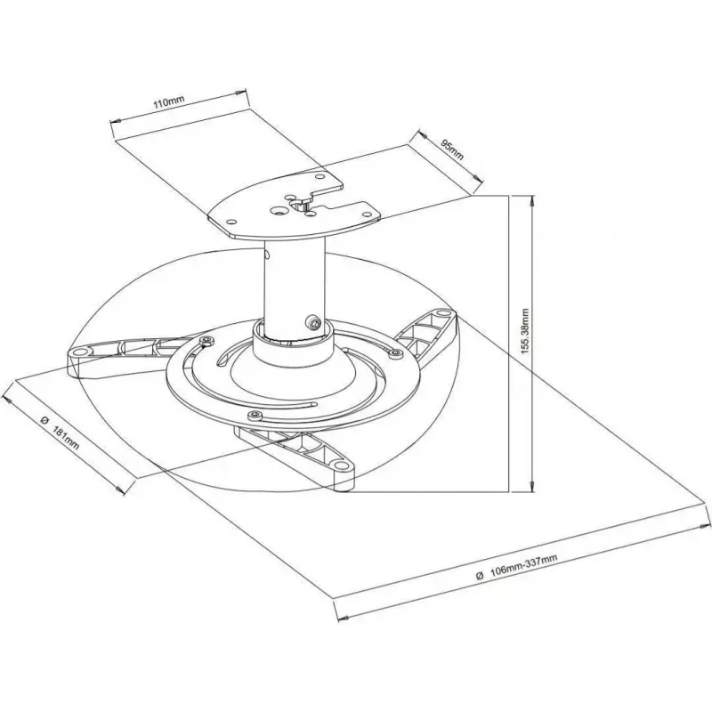 Vivolink VLMC101-H project mount Ceiling White