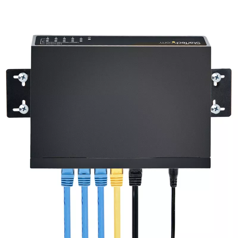 StarTech.com Unmanaged 2.5G Switch - 5 Port Gigabit Switch - 2.5GBASE-T Unmanaged Ethernet Switch - Ethernet Splitter - Din Rail or Wall Mount - Multi-Gigabit - Auto-MDIX - 9K Jumbo