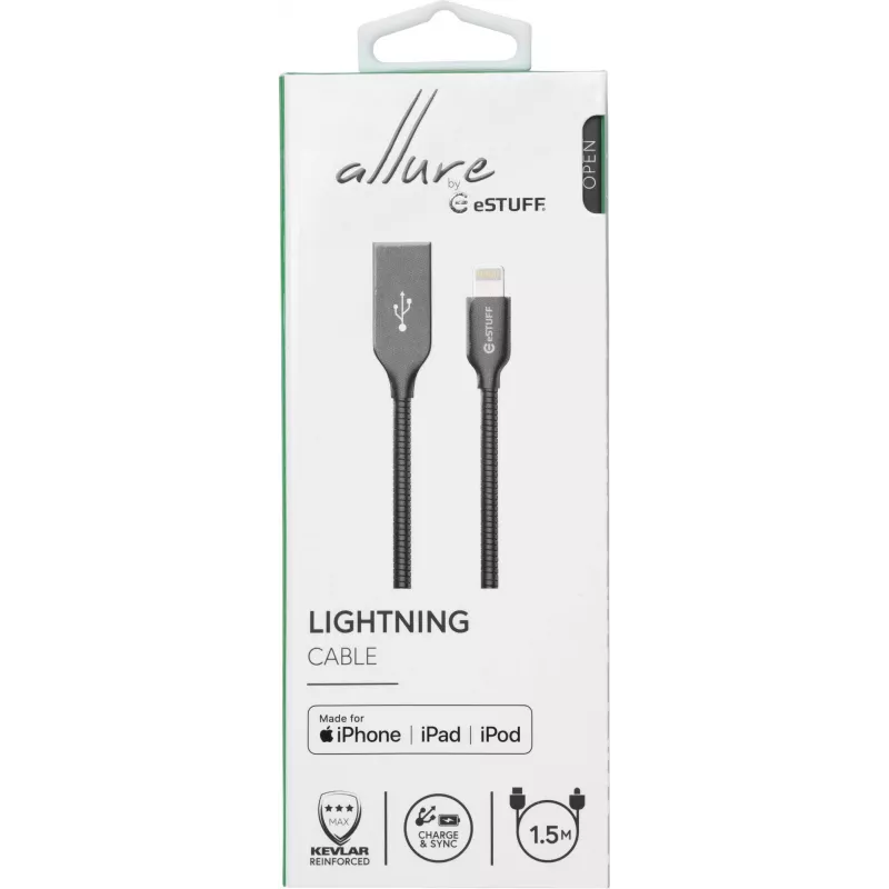 eSTUFF ES601165 lightning cable 1.5 m Grey