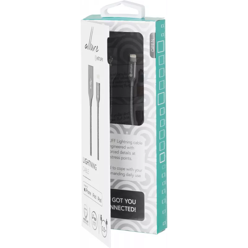 eSTUFF ES601165 lightning cable 1.5 m Grey