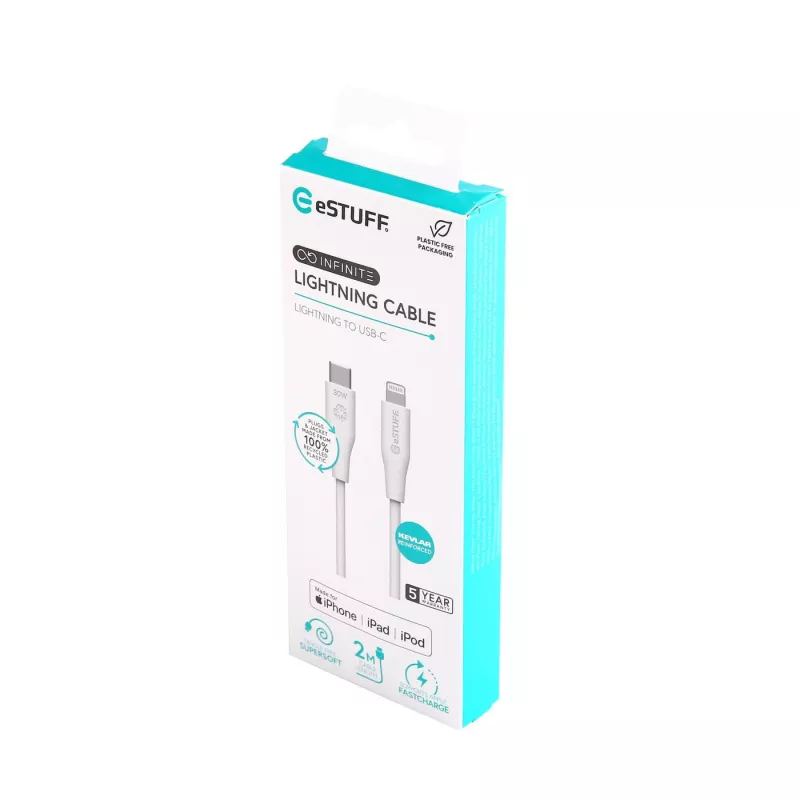 Lightning Cable eSTUFF ES602270 3m USB C 2.4A White