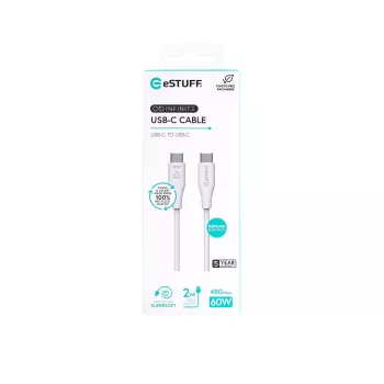 USB cable eSTUFF ES604270 2m USB C White USB 2.0 0.48 Gbit/s