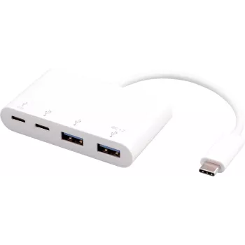 USB Hub eSTUFF USB-C to 2 x USB 3.0 & 2 x USB-C 3.1 10000 Mbit/s White