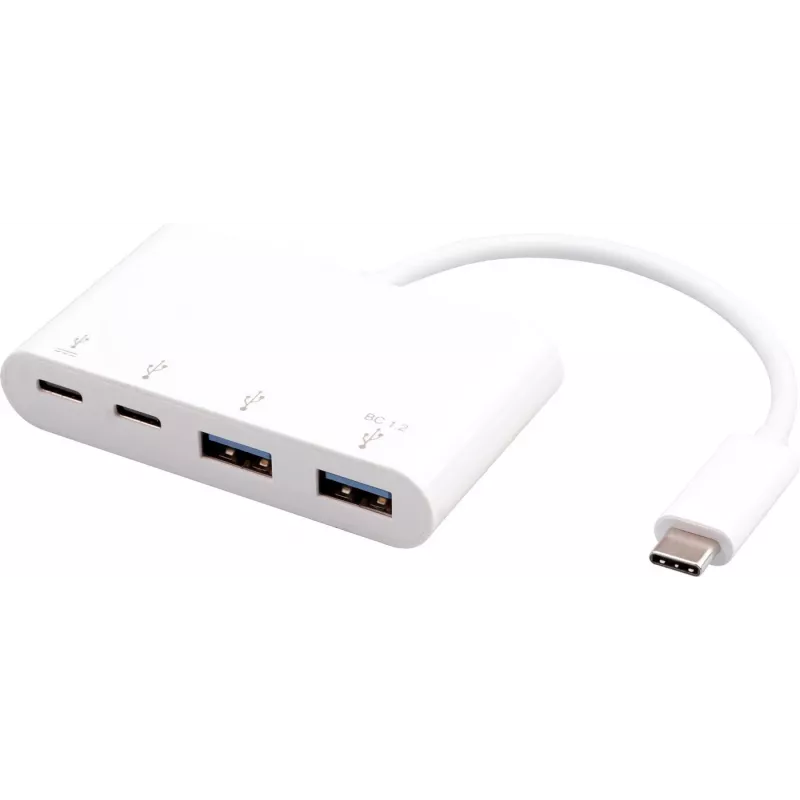 USB Hub eSTUFF USB-C to 2 x USB 3.0 & 2 x USB-C 3.1 10000 Mbit/s White