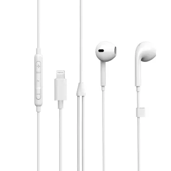 eSTUFF In-ear Headphone for Apple Devices, Wired, Calls/Music, 90 g, Headphones, White