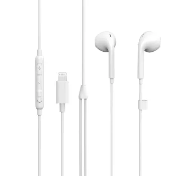 eSTUFF In-ear Headphone for Apple Devices, Wired, Calls/Music, 90 g, Headphones, White