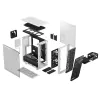 PC Tower Case Fractal Design Meshify 2 Compact — White, supports ATX PSU, 2x140mm front, 1x120mm rear, 2.5 inch/3.5 inch drives, 210×424×475 mm