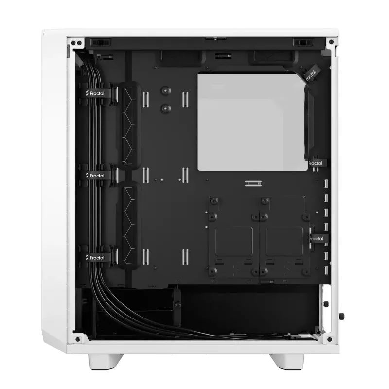 PC Tower Case Fractal Design Meshify 2 Compact — White, supports ATX PSU, 2x140mm front, 1x120mm rear, 2.5 inch/3.5 inch drives, 210×424×475 mm