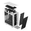 PC Tower Case Fractal Design Meshify 2 Compact — White, supports ATX PSU, 2x140mm front, 1x120mm rear, 2.5 inch/3.5 inch drives, 210×424×475 mm
