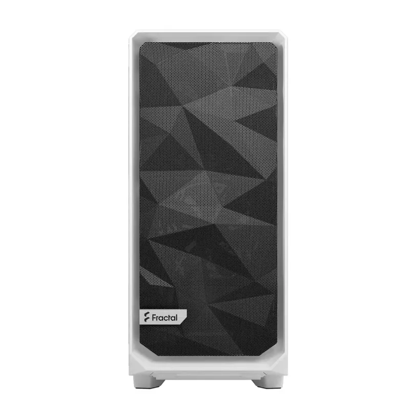 PC Tower Case Fractal Design Meshify 2 Compact — White, supports ATX PSU, 2x140mm front, 1x120mm rear, 2.5 inch/3.5 inch drives, 210×424×475 mm
