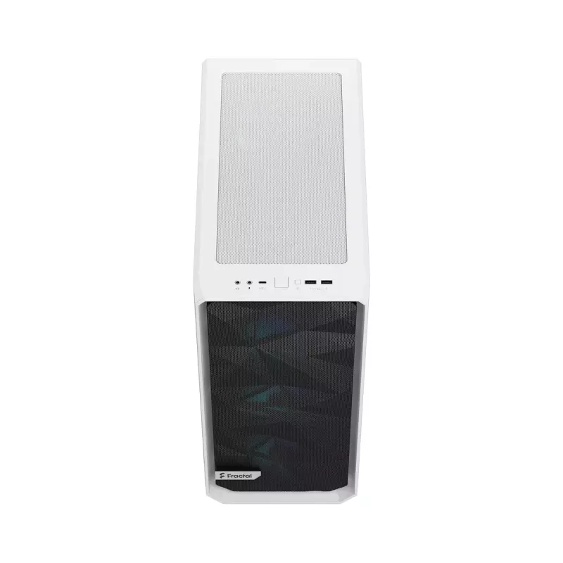 PC case Fractal Design Meshify 2 Compact RGB White — ATX/microATX/Mini-ITX, supports 3x120 mm front + 1x120 mm rear, 2.5 inch/3.5 inch drives