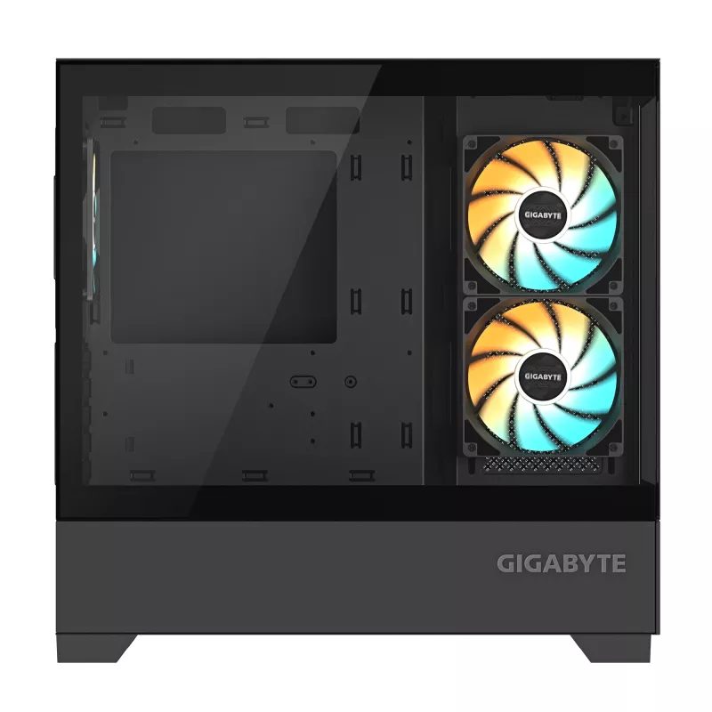 GIGABYTE C201 PANORAMIC PC Case - Mid Tower, m-ATX, 360mm radiator support, 3 Pre-installed Fans, USB 3.0, Support RGB Fusion